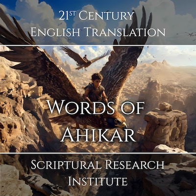 Words of Ahikar – omslag til lydbogen af Scriptural Research Institute