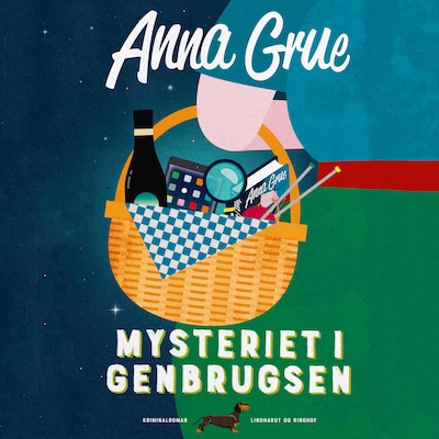 Mysteriet i Genbrugsen – omslag til lydbogen af Anna Grue