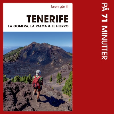 Turen går til Tenerife, La Gomera, La Palma & El Hierro på 71 minutter – omslag til lydbogen af Mia Hove Christensen
