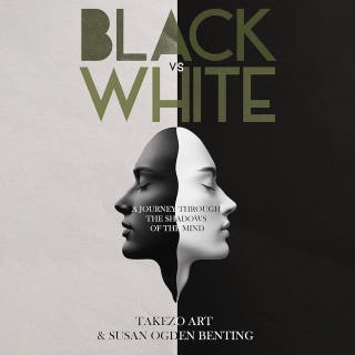 Black vs White: A Journey Through the Shadows of the Mind – omslag till ljudboken av Takezo Art, Susan Ogden Benting