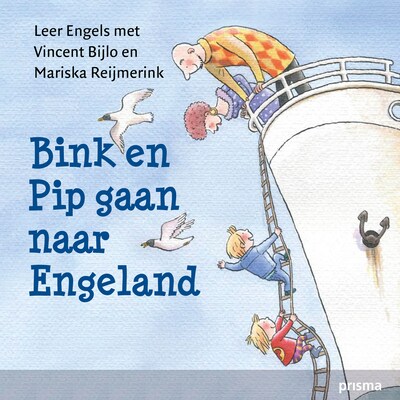 Bink en Pip gaan naar Engeland – omslag van het luisterboek van Vincent Bijlo, Mariska Reijmerink