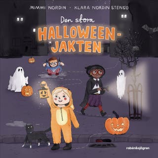 Den stora halloweenjakten – omslag till ljudboken av Klara Nordin Stensö,Mimmi Nordin