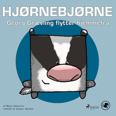 Hjørnebjørne 25 - Georg Grævling flytter hjemmefra – omslag til lydbogen af Niels Valentin