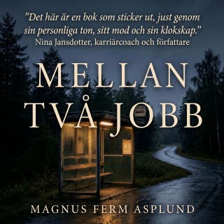Mellan två jobb: Om identitet, väntan och att inte tappa sig själv när arbetet försvinner – omslag till ljudboken av Magnus Ferm Asplund