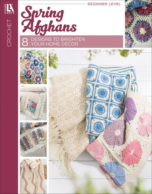 Crochet Spring Afghans: 8 Designs to Brighten Your Home Decor – omslag til lydbogen af Leisure Arts