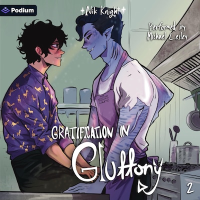 Gratification in Gluttony – omslag til lydbogen af Nik Knight
