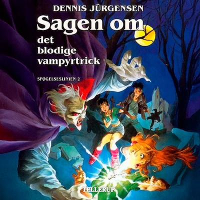 Spøgelseslinien #2: Sagen om det blodige vampyrtrick – omslag til lydbogen af Dennis Jürgensen