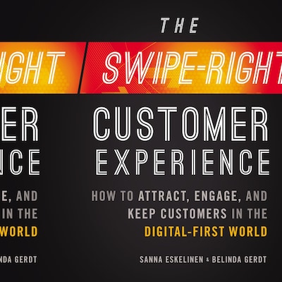 The Swipe-Right Customer Experience – omslag til lydbogen af Sanna Eskelinen, Belinda Gerdt