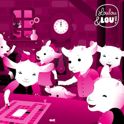 De Zeven Geitjes – omslag van het luisterboek van Loulou en Lou