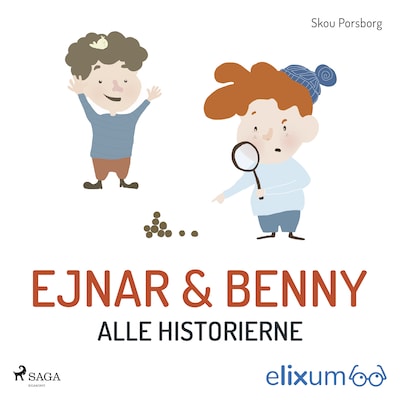 Ejnar og Benny – omslag til lydbogen af Skou Porsborg