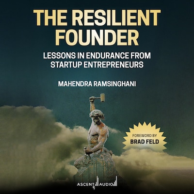 The Resilient Founder – omslag til lydbogen af Mahendra Ramsinghani
