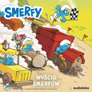 Wyścig Smerfów – okładka audiobooka, autor Peyo