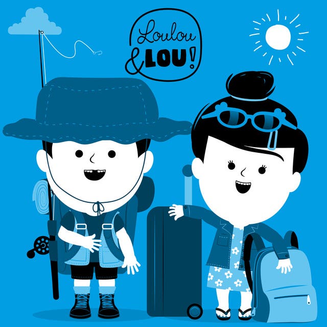 Op Vakantie – omslag van het luisterboek van Loulou en Lou