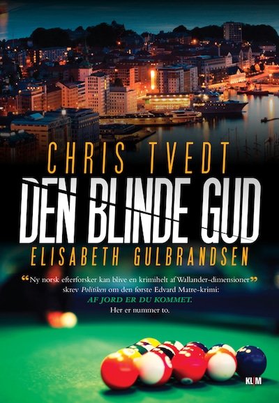 Den blinde gud – omslag til lydbogen af Chris Tvedt, Elisabeth Guldbrandsen, Elisabeth Gulbrandsen