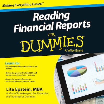 Reading Financial Reports for Dummies – omslag til lydbogen af Lita Epstein, MBA