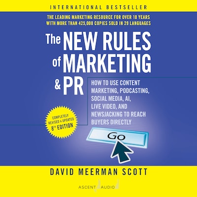The New Rules of Marketing and PR, 8th Edition – omslag til lydbogen af David Meerman Scott