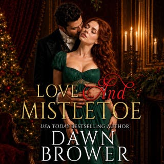Love and Mistletoe – omslag till ljudboken av Dawn Brower