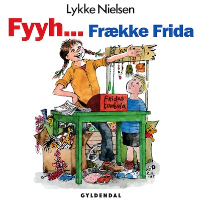 Fyyh ... Frække Frida – omslag til lydbogen af Lykke Nielsen