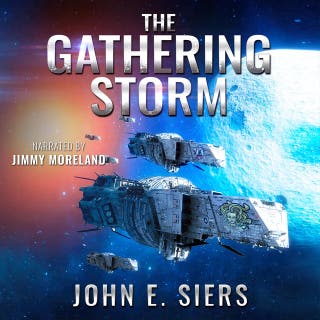 The Gathering Storm – omslag till ljudboken av John E. Siers
