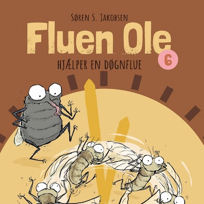 Fluen Ole #6: Fluen Ole hjælper en døgnflue – omslag til lydbogen af Søren S. Jakobsen