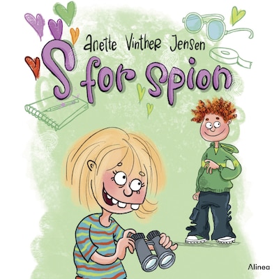 S for spion, Blå Læseklub – omslag til lydbogen af Anette Vinther Jensen