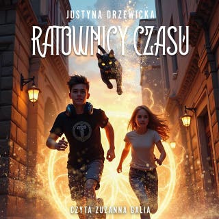 Ratownicy czasu – okładka audiobooka, autor Justyna Drzewicka