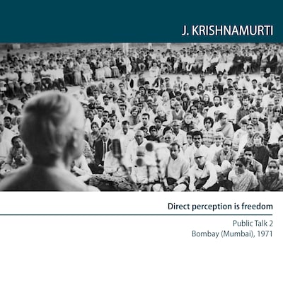 Direct perception is freedom – omslag til lydbogen af Jiddu Krishnamurti