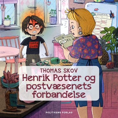 Henrik Potter og postvæsenets forbandelse – omslag til lydbogen af Thomas Skov