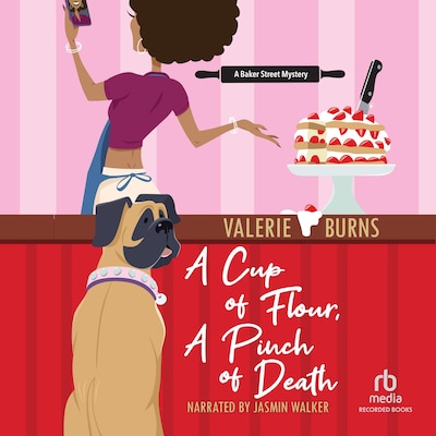 A Cup of Flour, A Pinch of Death – omslag til lydbogen af Valerie Burns