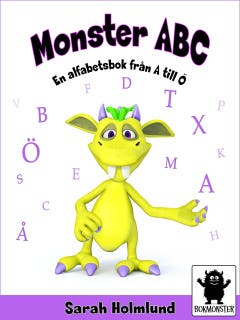 Monster ABC. En alfabetsbok från A till Ö – omslag till ljudboken av Sarah Holmlund
