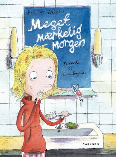 Meget mærkelig morgen – omslag til lydbogen af Kim Fupz Aakeson