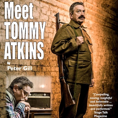 Meet Tommy Atkins – omslag till ljudboken av Peter Gill