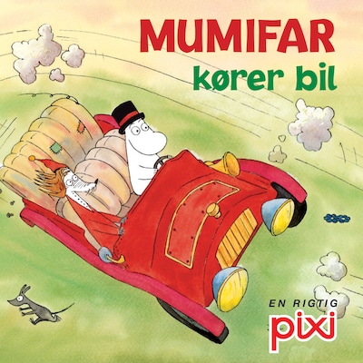 Mumifar kører bil – omslag til lydbogen af Tove Jansson