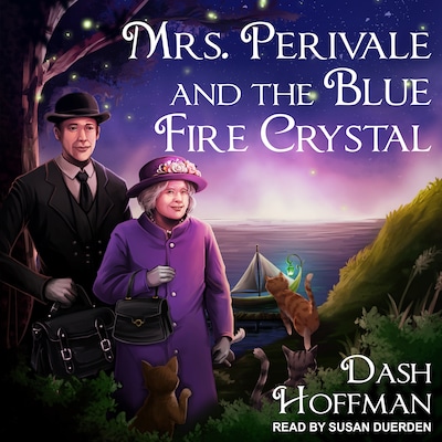 Mrs. Perivale and the Blue Fire Crystal – omslag til lydbogen af Dash Hoffman