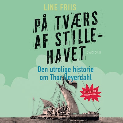 På tværs af Stillehavet – omslag til lydbogen af Line Friis Frederiksen