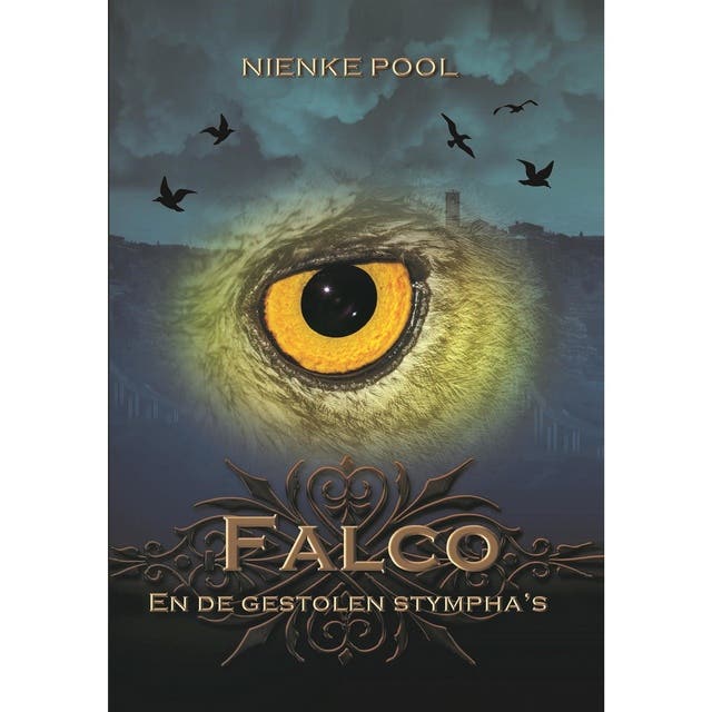 Falco en de gestolen Stympha's – omslag van het luisterboek van Nienke Pool