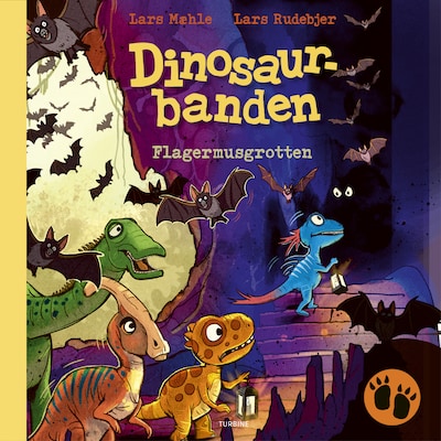 Dinosaurbanden – Flagermusgrotten – omslag til lydbogen af Lars Mæhle