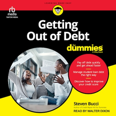 Getting Out of Debt For Dummies – omslag til lydbogen af Steven Bucci
