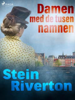 Damen med de tusen namnen – omslag till ljudboken av Stein Riverton