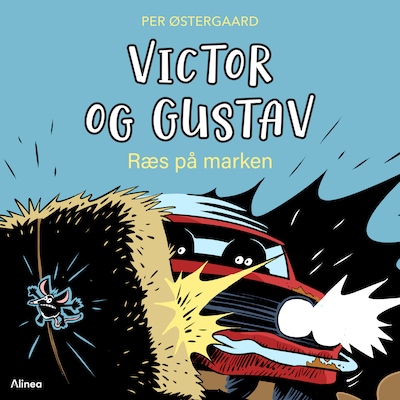Victor og Gustav - Ræs på marken – omslag til lydbogen af Per Østergaard
