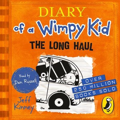 Diary of a Wimpy Kid: The Long Haul (Book 9) – omslag til lydbogen af Jeff Kinney