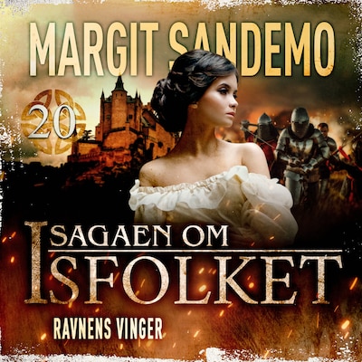 Isfolket 20 - Ravnens vinger – omslag til lydbogen af Margit Sandemo