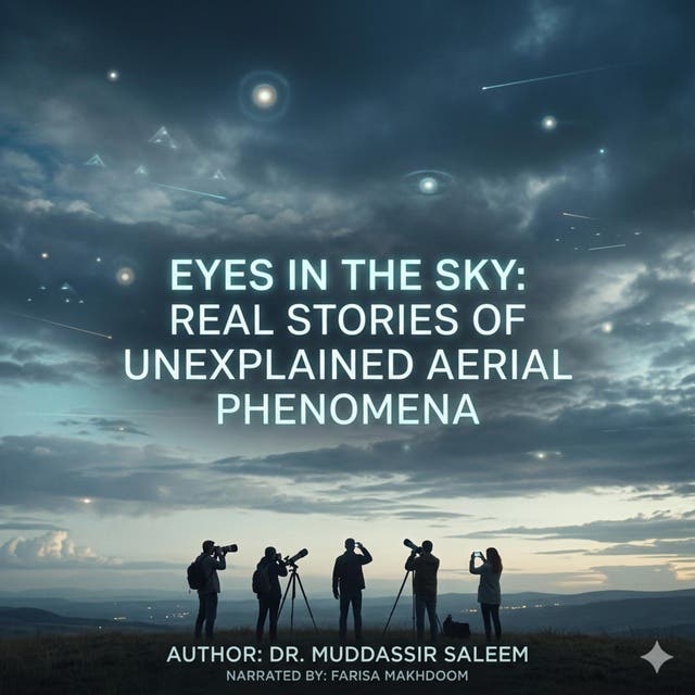 Eyes in the Sky: Real Stories of Unexplained Aerial Phenomena: Documented UFO Sightings, Strange Encounters, and Unsolved Mysteries – omslag til lydbogen af Dr Muddassir Saleem