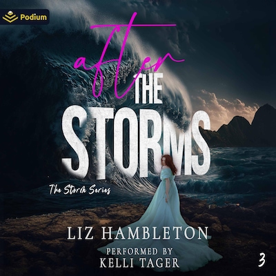 After the Storms – omslag til lydbogen af Liz Hambleton
