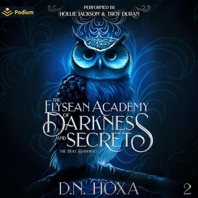The Elysean Academy of Darkness and Secrets – omslag til lydbogen af D.N. Hoxa