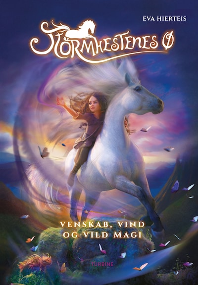 Stormhestenes Ø – Venskab, vind og vild magi – omslag til lydbogen af Eva Hierteis