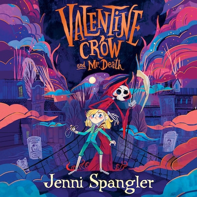 Valentine Crow & Mr Death – omslag til lydbogen af Jenni Spangler