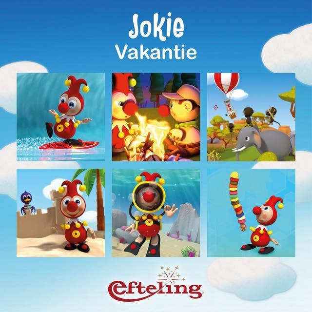 Jokie en Jet gaan op vakantie – omslag van het luisterboek van De Efteling
