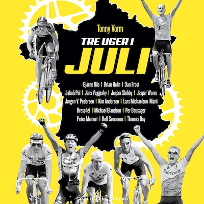 Tre uger i juli – omslag til lydbogen af Thomas Bay, Tonny Vorm, Brian Holm