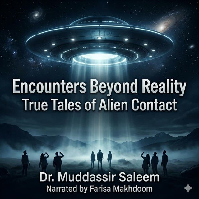Encounters Beyond Reality: True Tales of Alien Contact: Firsthand Accounts of UFO Sightings, Extraterrestrial Encounters, and Unexplained Events – omslag til lydbogen af Dr Muddassir Saleem